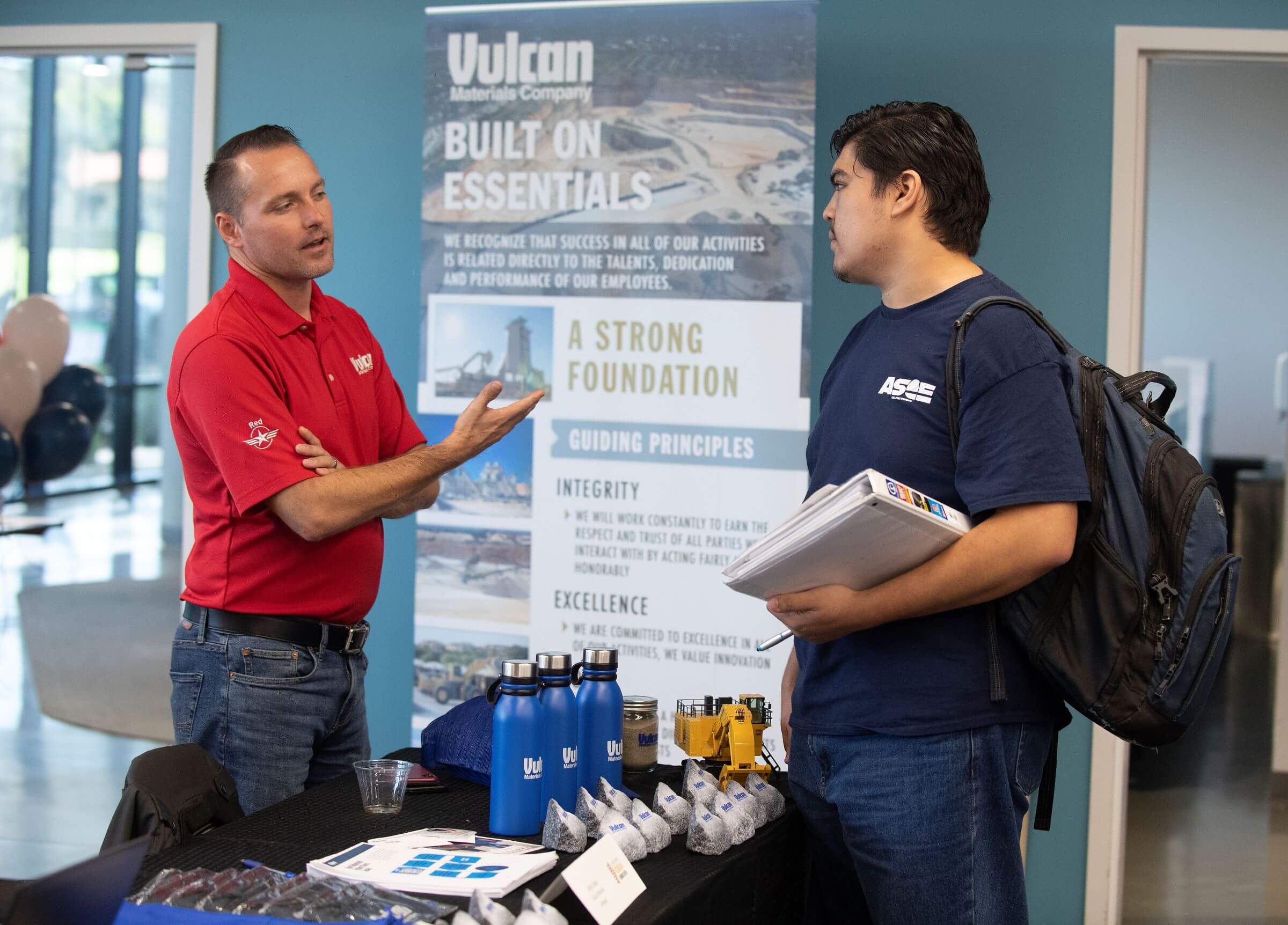 Employer and student talking at CPP's Future Forward event