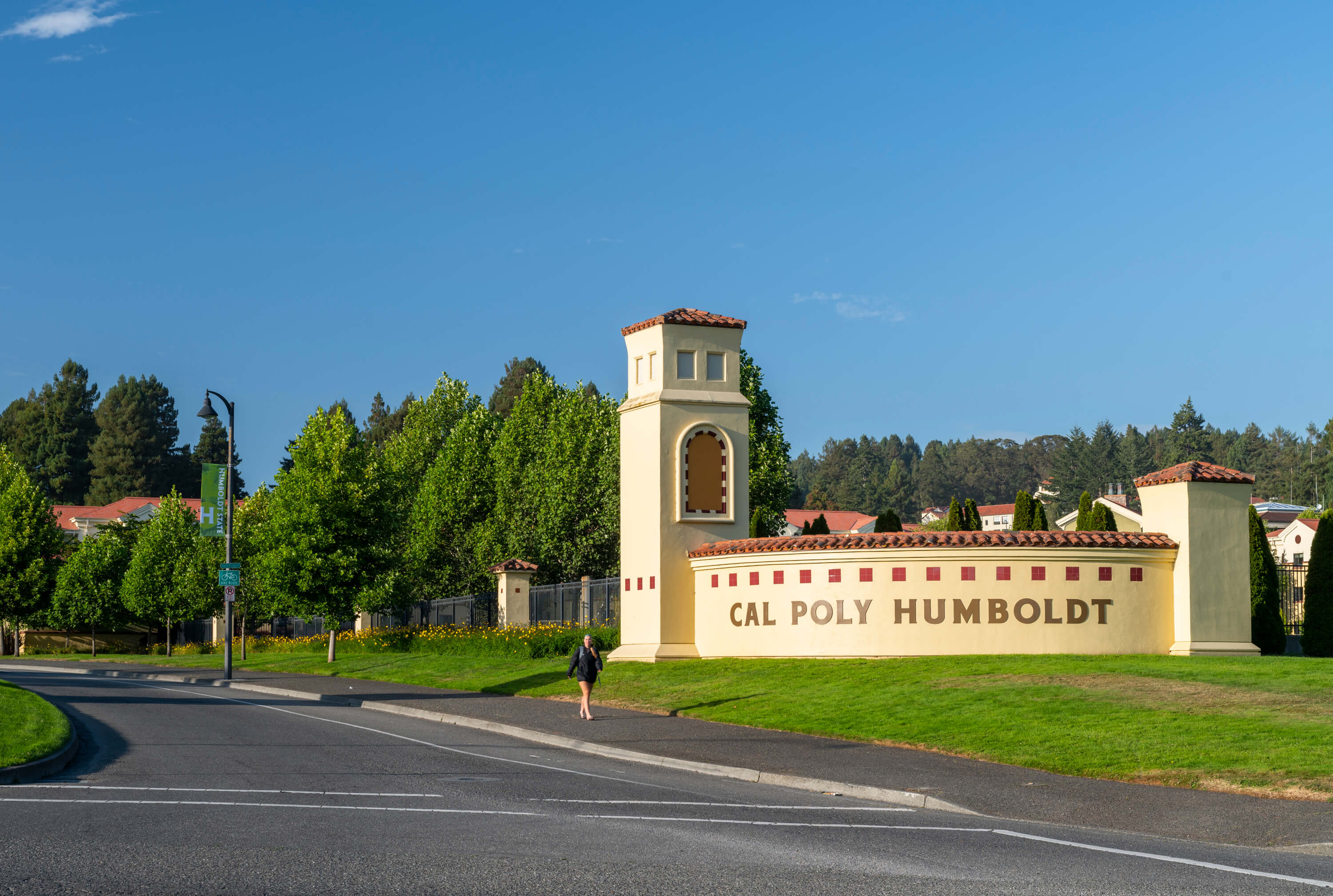 cal poly humboldt sign on campus