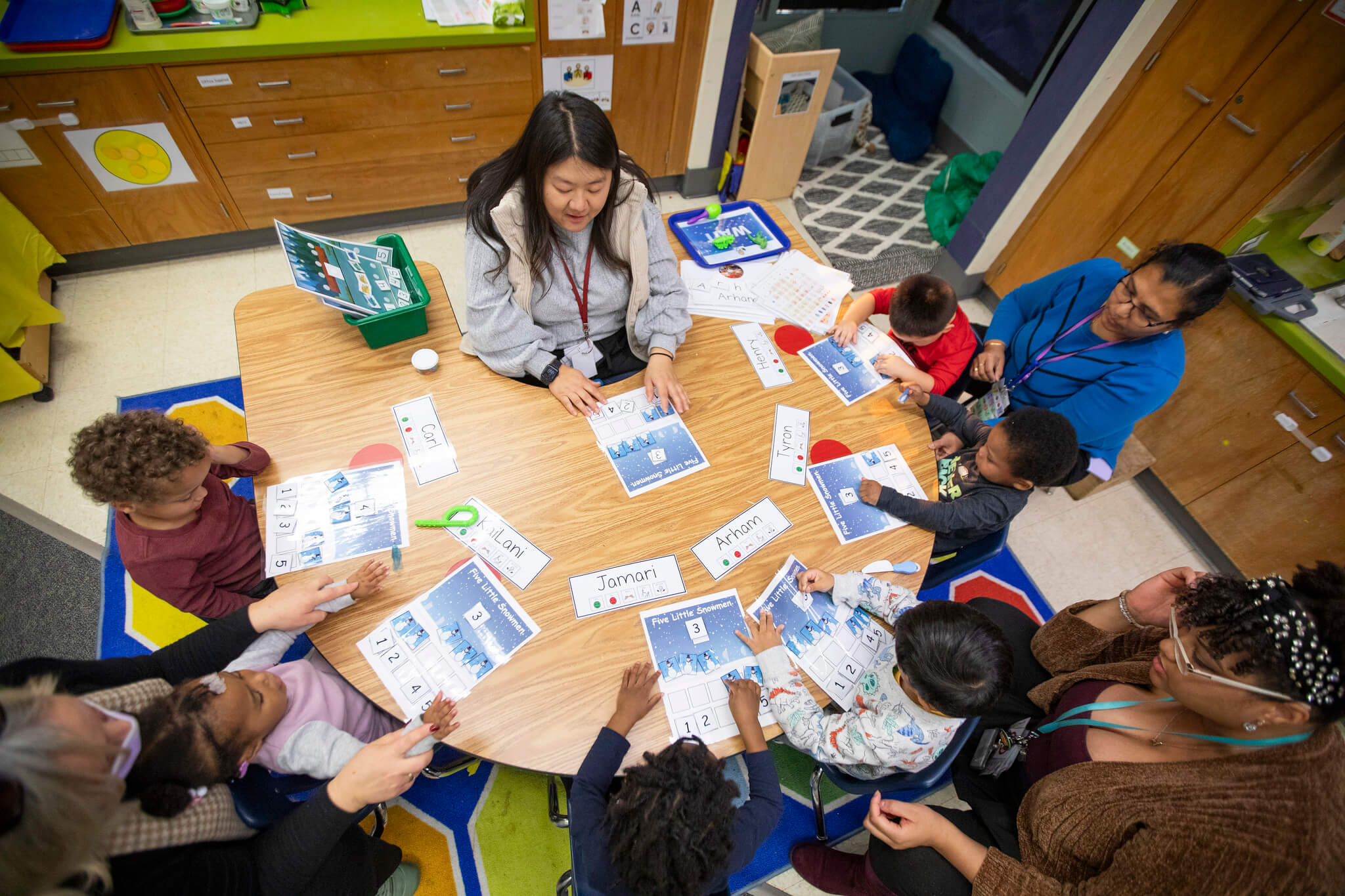 student teacher in classroom