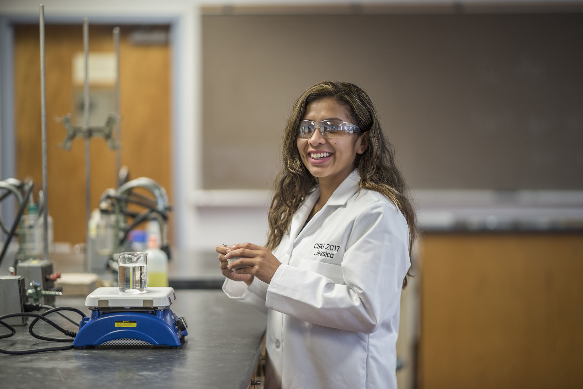 woman in lab