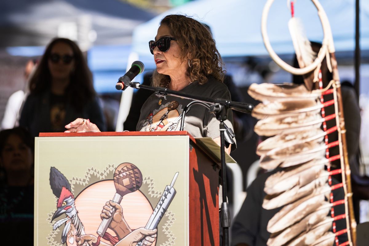 Chancellor García spoke at a California Native American Day event