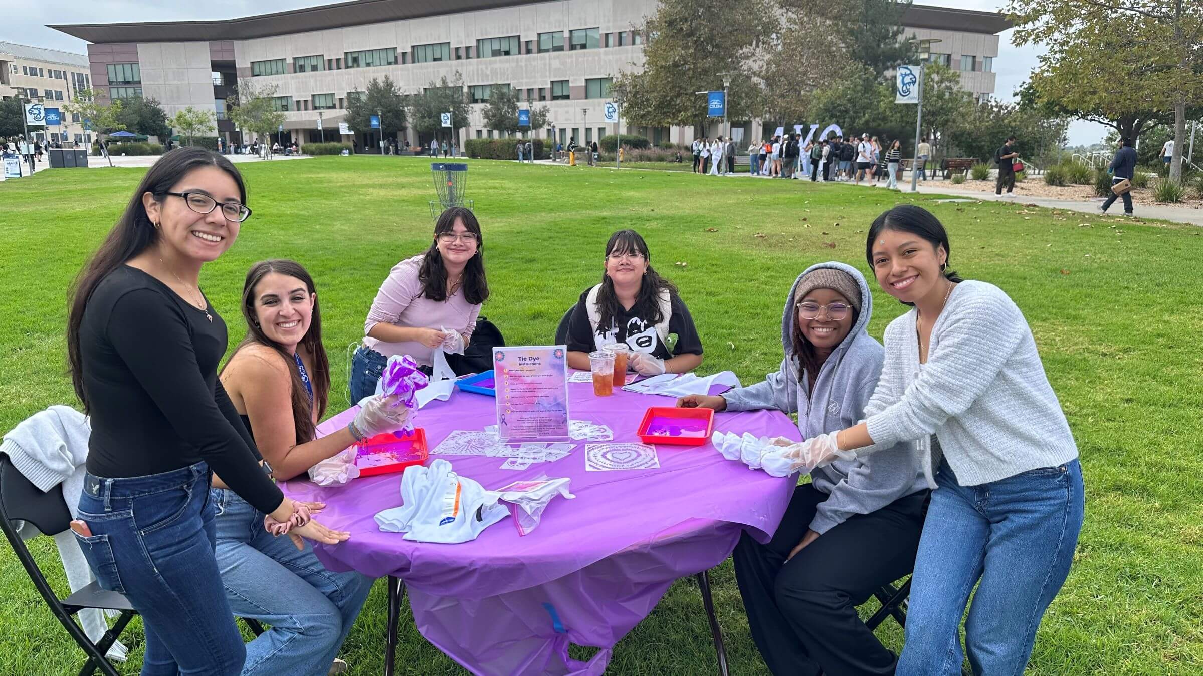 tie-dye event at CSUSM