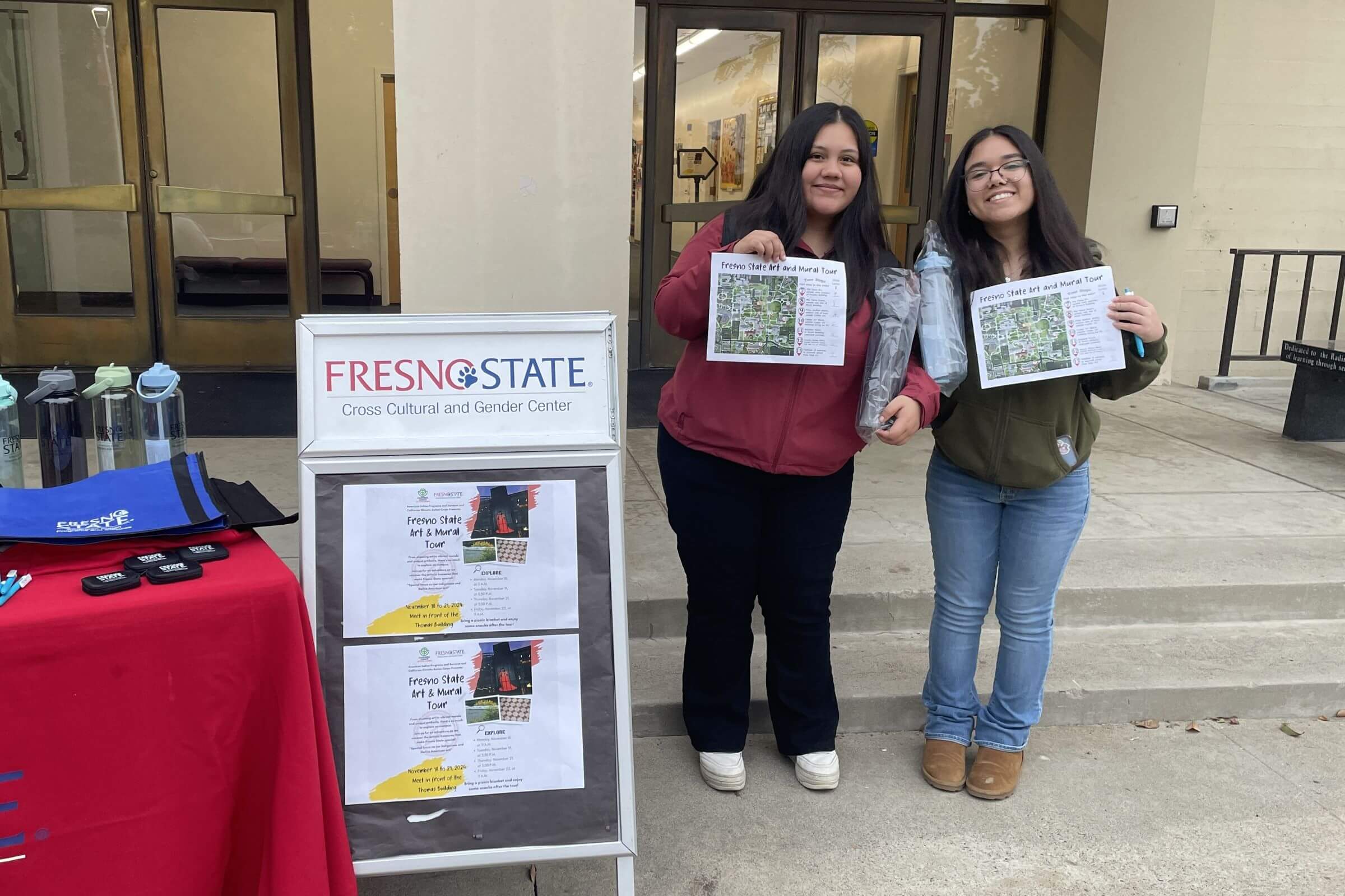 student guides for Fresno State mural tour