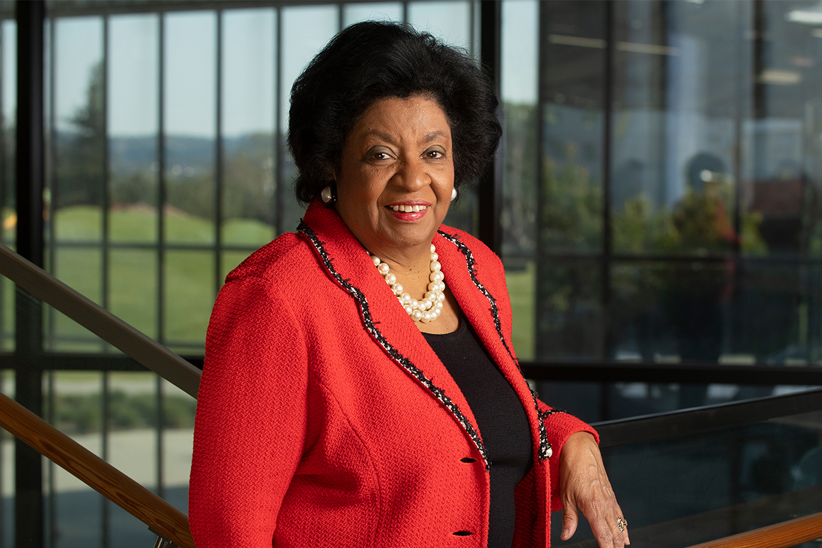 Cal Poly Pomona President Coley smiling in a portrait image.