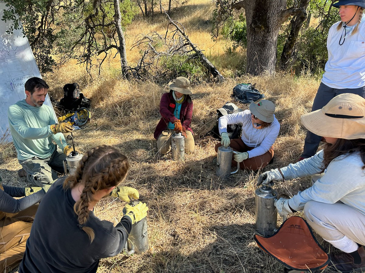 Group during drip torch demonstration